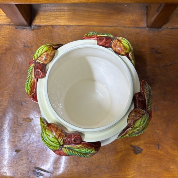 Vintage made in Japan Apple basket ceramic kitchen canister / cookie jar - Picture 3 of 9